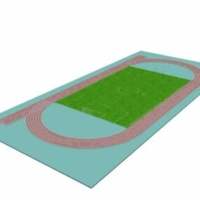 Sport-Fußballfeld 3D-Modell