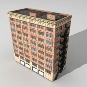 3d модель старовинної офісної будівлі
