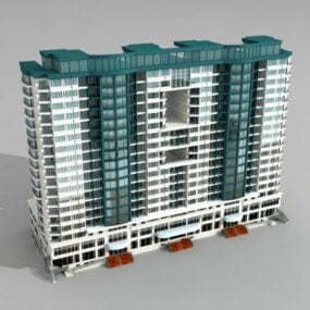 Model 3d Arsitektur Apartemen Ritel