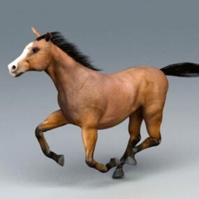 3д модель бегущей лошади