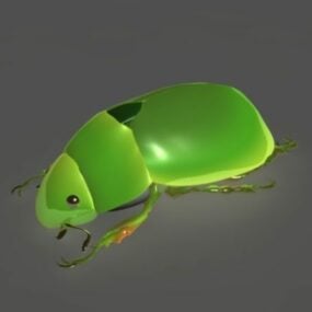 Wild Beetle With Rig 3d model