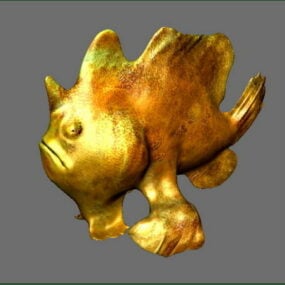 Animal grenouille-poisson modèle 3D
