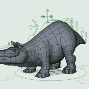 Bull Creature Animal Rig 3D-model