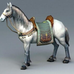 Animal Horse Animated Rig 3d model