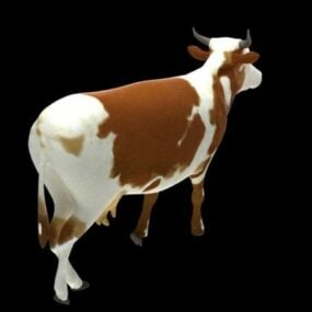 Modelo 3d de vaca animal de Guernsey