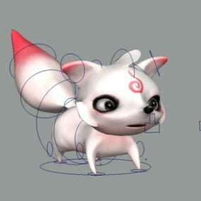 Cartoon Fox Rig 3D-model