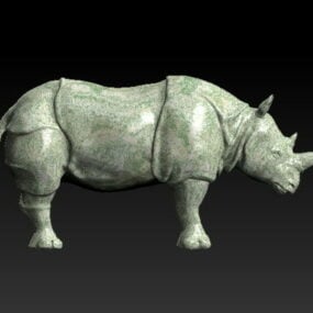 Animal Rhino Sculpture 3d model