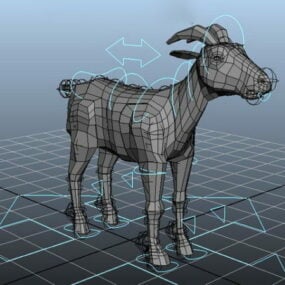 野生のヤギ Rigged 3dモデル