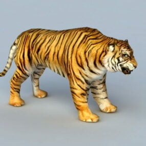 现实的老虎 Rigged 3D模型