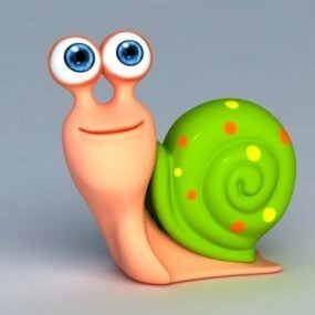 Snail Cartoon Style 3D-malli
