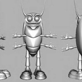 Modelo 3D dos desenhos animados do besouro