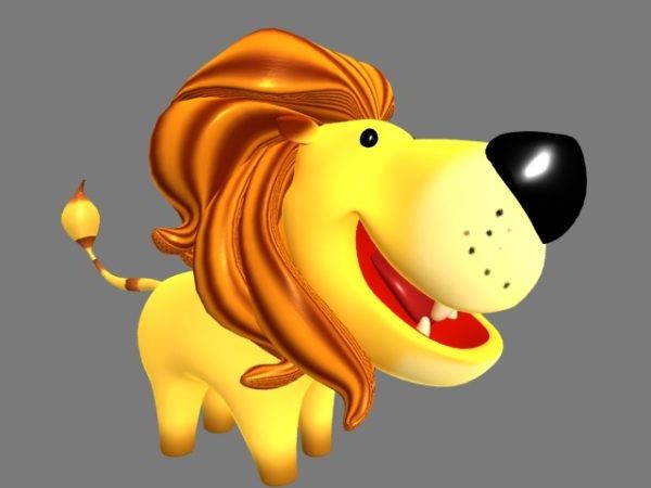 Lion Cartoon Big Head