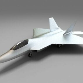 Modello 3d del futuro jet da combattimento militare
