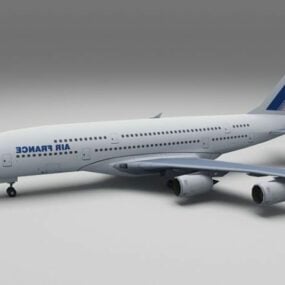 אייר פראנס איירבוס A380 דגם תלת מימד של מטוס