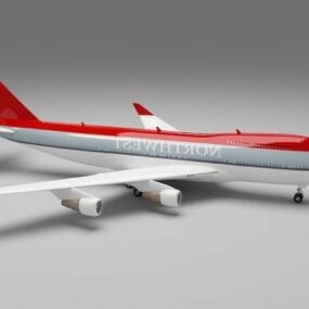 Modelo 3D do avião da Northwest Airlines