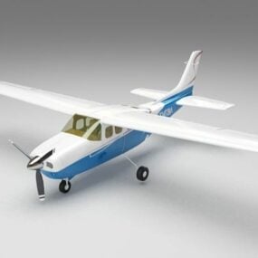 Modello 3d di piccolo aeroplano