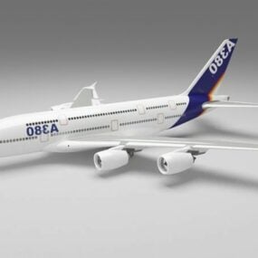 איירבוס A380 דגם תלת מימד של מטוס