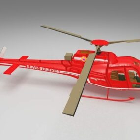 Helicóptero utilitario Airbus modelo 3d