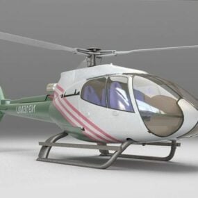 Light Police Helicopter 3d model