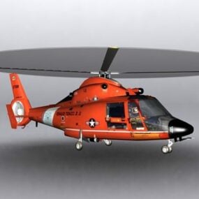 Model 3d Helikopter Lumba-lumba Eurocopter