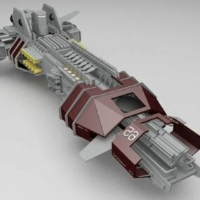 Model 3d Kapal Angkasa Sci-fi baharu