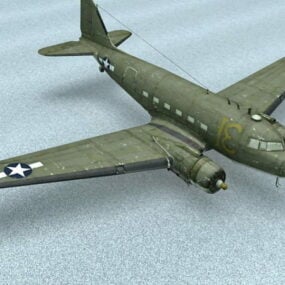 2D модель американского транспортного самолета времен Второй мировой войны