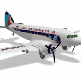 道格拉斯 DC-3 飞机 3d 模型