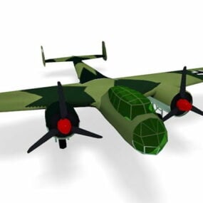 Avión bombardero Dornier Do modelo 3d