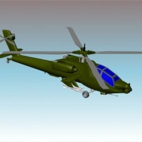 攻击直升机3d模型