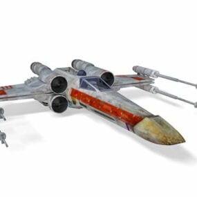 X-wing Fighter Aircraft 3d-modell