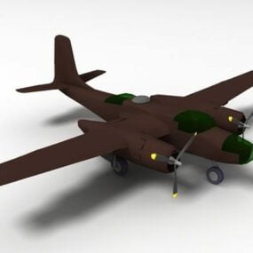 דגם דגלס A-26 מטוס תלת מימד
