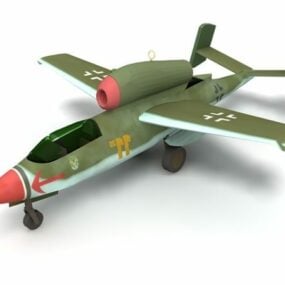 Han 162 Fighter Aircraft WW2 3d-model