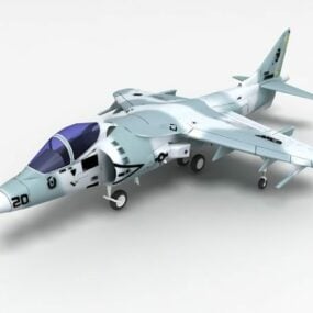 3D-Modell des US-Marine-Harrier-Flugzeugs