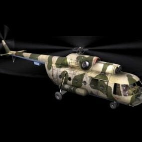 Helikopter Transportasi Mi-8 model 3d