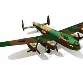 2д модель бомбардировщика Авро Ланкастер Второй мировой войны