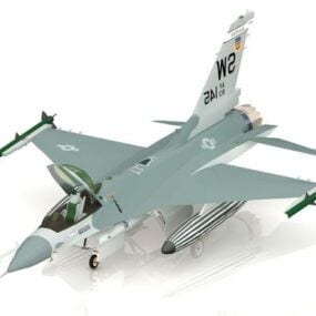 Avion de chasse américain F-16 modèle 3D
