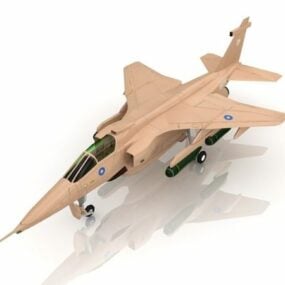 राफ जगुआर अटैक मिलिट्री एयरक्राफ्ट 3डी मॉडल