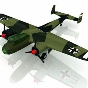 Deutscher Do 17 Bomber 3D-Modell