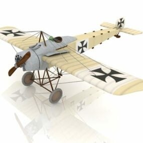 3д модель истребителя Фоккер
