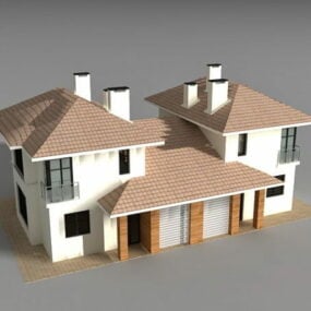 Model 3D domu wolnostojącego Link Western House