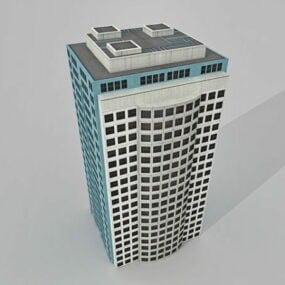 Torre del edificio de oficinas modelo 3d
