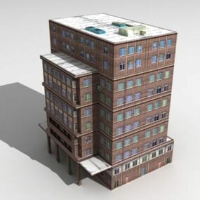 Model 3d Blok Apartemen Newyork