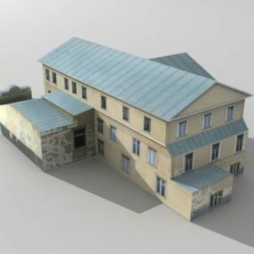 Land verlaten huis 3D-model