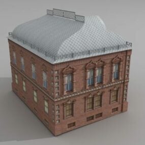 Traditionelles russisches Herrenhausgebäude 3D-Modell