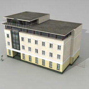 Modelo 3D do antigo edifício do hotel em Moscou