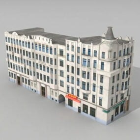 典型的老俄罗斯公寓3d模型