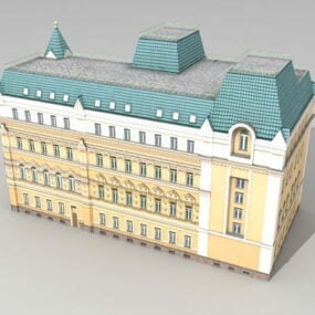Model 3d Arsitektur Kuno Moskow Rusia Mansion