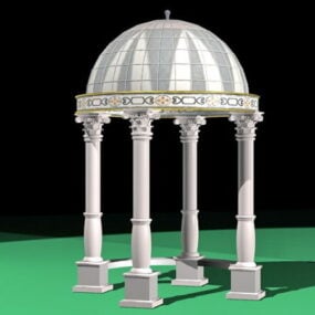 Modelo 3D do Pavilhão Romano Gazebo