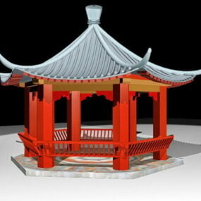 דגם תלת מימד של ביתן עתיק סיני