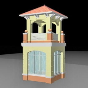 Oud paviljoen 3D-model